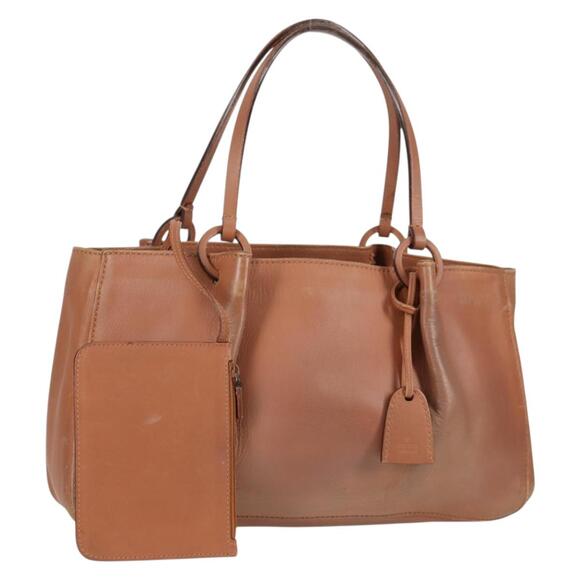 GUCCI Tote Bag Leather Beige - Picture 1 of 16